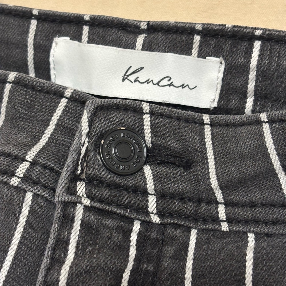 Kancan Pinstripe Flare Denim Jeans - Picture 9 of 10